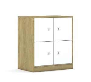 Szafa Blox Colours 70 2PP 4F1 706x466x813 korpus biały/2x front biały i 2x front pastelowy zielony