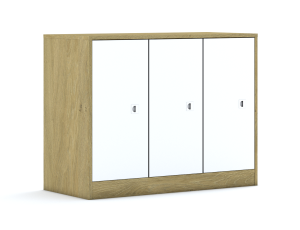 Szafa Blox Colours 110 2PP 3F2 1049x466x813 korpus dąb/3x front żółty
