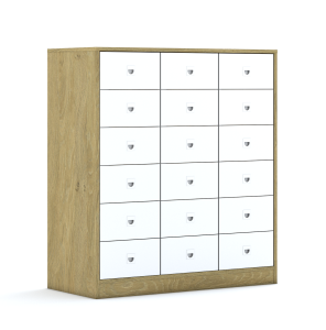 Regał Blox Colours 110 3PP 12SB 6SS 1049x466x1165 korpus biały/9x szuflada biała i 9x szuflada czarna