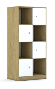 Regał Blox Colours 70 4PP 4F1 706x466x1517 korpus dąb/4x front niebieski - wariant 5