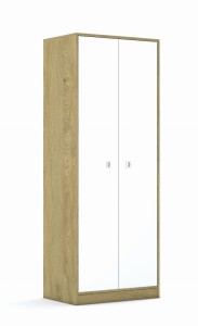 Szafa ubraniowa Blox Colours 70 5PU 2F5 706x466x1869 korpus biały/2x front pastelowy zielony