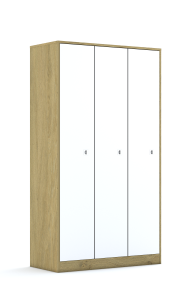 Szafa Blox Colours 110 5PP 3F5 1049x466x1869 korpus dąb/3x front pastelowy zielony