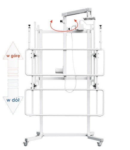 UNIWERSALNA PODSTAWA JEZDNA Z WYSIĘGNIKIEM I ELEKTRYCZNĄ REGULACJĄ WYSOKOŚCI VIS-EL RW100