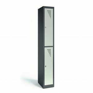 Szafa skrytkowa SLIM 2/260K1 260x400x1500 korpus antracyt/front antracyt