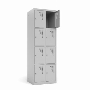 Szafa skrytkowa 4/800K2 800x490x1800 korpus antracyt/front zielony