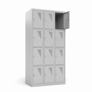 Szafa skrytkowa 4/885K3 885x490x1800 korpus antracyt/front żółty