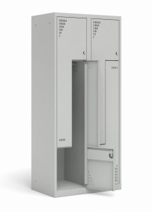 Szafa ubraniowa TYPU L 800K2/2 800x490x1800 korpus antracyt/front żółty