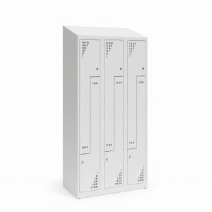 Szafa ubraniowa TYPU L 900K3/2 DSZ 900x490x1950 korpus antracyt/front żółty