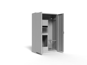 Szafa na sprzęt sportowy 2D1200/W4 1200x500x2000 korpus antracyt/front zielony