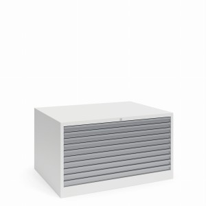 Szafa kartotekowa 10/01A0 1338x1005x945 korpus antracyt/front czerwony