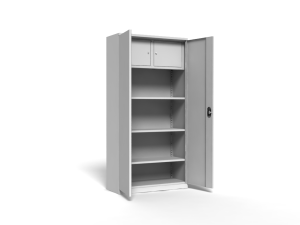 Szafa aktowa 2D1000/312 1000x420x2000 korpus szary/front antracyt