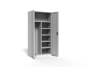 Szafa aktowa 2D1000/4U00 1000x420x2000 korpus antracyt/front szary
