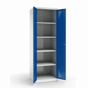 Szafa gospodarcza 600/8 600x490x1800 korpus szary/front czerwony