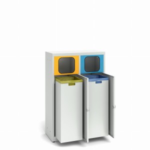 Pojemnik do segregacji odpadów (2 pojemniki) 778x351x1162 korpus antracyt/front antracyt