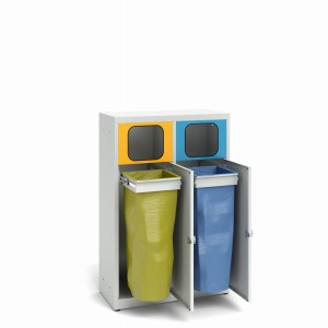 Pojemnik do segregacji odpadów (2 worki) 778x351x1162 korpus antracyt/front antracyt