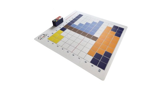 Zestaw kolorowe piksele z matą 150x150 Kodowanie na dywanie