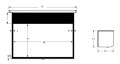 Manualny ekran projekcyjny Lupus 171x107 cm MW (16:10)