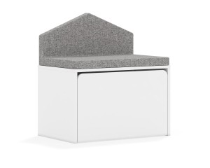 Skrzynia Blox Base 70 1P z siedziskiem tapicerowanym 706x466x480 korpus biały/skrzynia biała