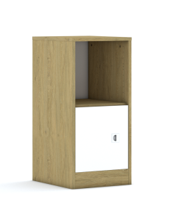 Regał Blox Base 40 2P 1F1 363x466x813 korpus dąb/1x front szary - wariant 1