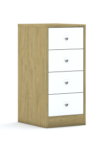 Szafa Blox Base 40 2P 4S 363x466x813 korpus biały/4x szuflada szara
