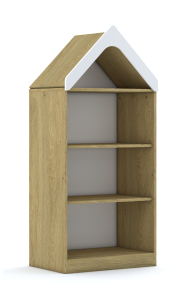 Regał Blox Base 70 3P z daszkiem 706x466x1575 korpus dąb