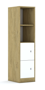 Regał Blox Base 40 4P 2F1 363x466x1517 korpus biały/2x front biały - wariant 1