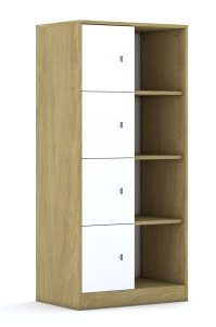 Regał Blox Base 70 4PP 4F1 706x466x1517 korpus szary/4x front szary - wariant 3