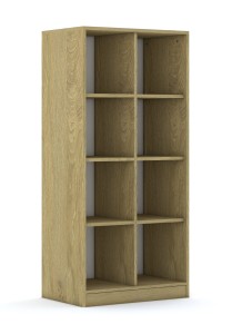 Regał Blox Base 70 4PP 706x466x1517 korpus dąb