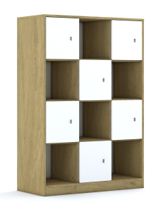 Regał Blox Base 110 4PP 6F1 1049x466x1517 korpus biały/6x front biały - wariant 3