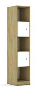 Regał Blox Base 40 5P 2F1 363x466x1869 korpus biały/2x front szary