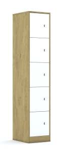 Szafa Blox Base 40 5P 5F1 363x466x1869 korpus szary/5x front biały