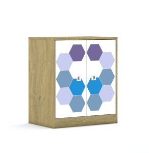 Szafa Blox Hex Violet Blue 70 2PP 2F2 706x466x813 korpus biały/2x front biały