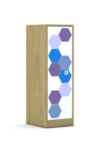 Szafa Blox Hex Violet Blue 40 3P 1F3 363x466x1165 korpus szary/1x front biały