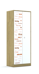 Szafa ubraniowa Blox Hello 70 5PU 2F5 706x466x1869 korpus biały/2x front biały