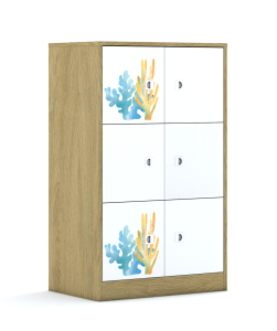 Szafa Blox Ocean 70 3PP 6F1 706x466x1165 korpus biały/6x front biały