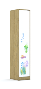 Szafa Blox Ocean 40 5P 1F5 363x466x1869 korpus dąb/1x front biały