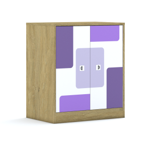 Szafa Blox Pastel 70 2PP 2F2 706x466x813 korpus dąb/2x front biały