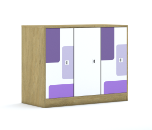 Szafa Blox Pastel 110 2PP 3F2 1049x466x813 korpus biały/3x front biały