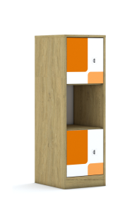 Regał Blox Pastel 40 3P 2F1 363x466x1165 korpus biały/2x front biały - wariant 1