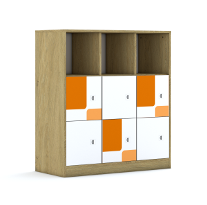 Regał Blox Pastel 110 3PP 6F1 1049x466x1165 korpus biały/6x front biały - wariant 1