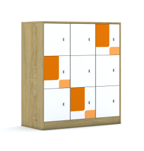Szafa Blox Pastel 110 3PP 9F1 1049x466x1165 korpus biały/9x front biały