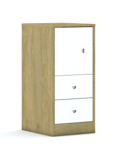 Szafa Blox Colours 40 2P 1F1 2S 363x466x813 korpus dąb/1x front szary i 2x szuflada biała